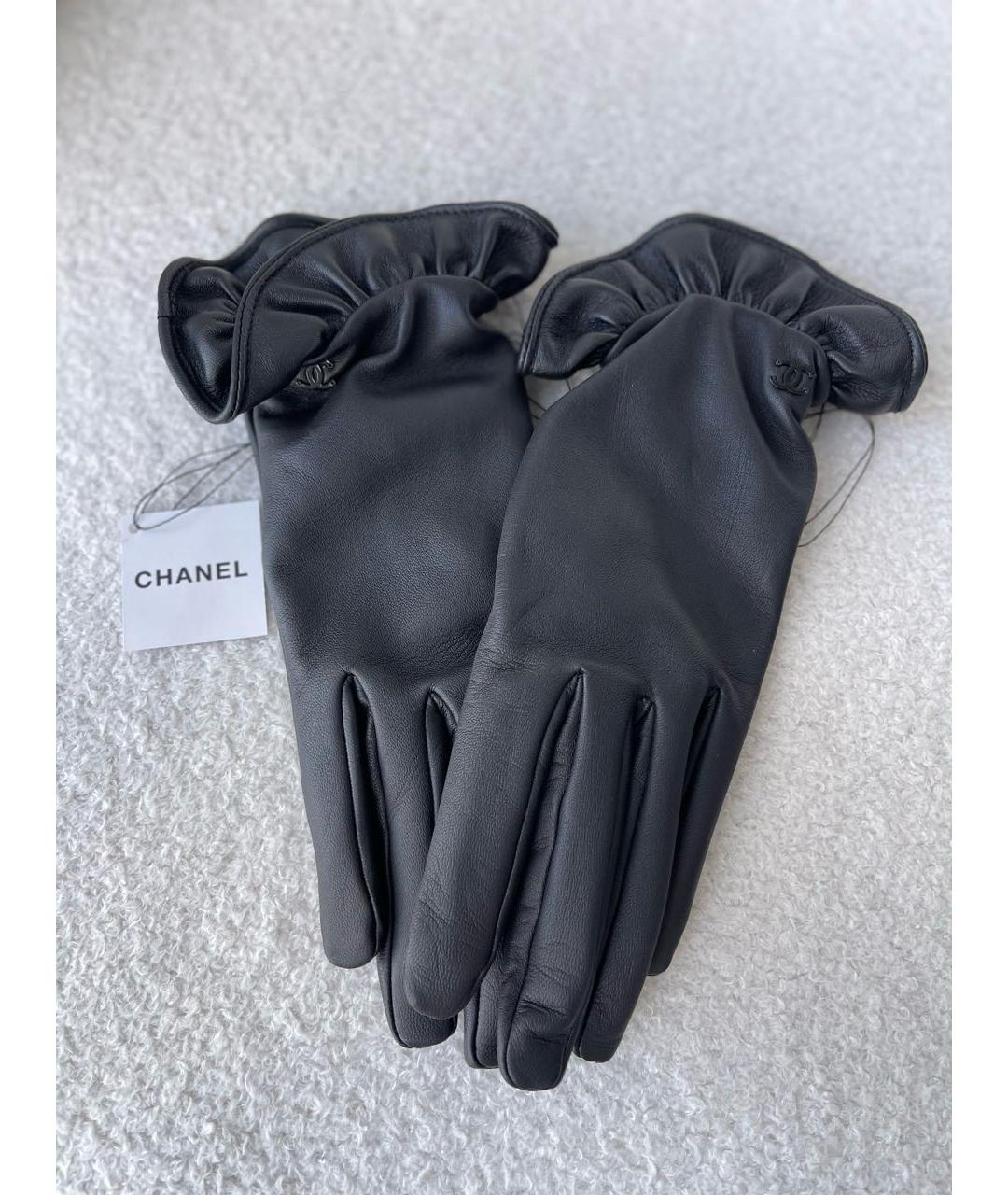 CHANEL Черные кожаные перчатки, фото 7