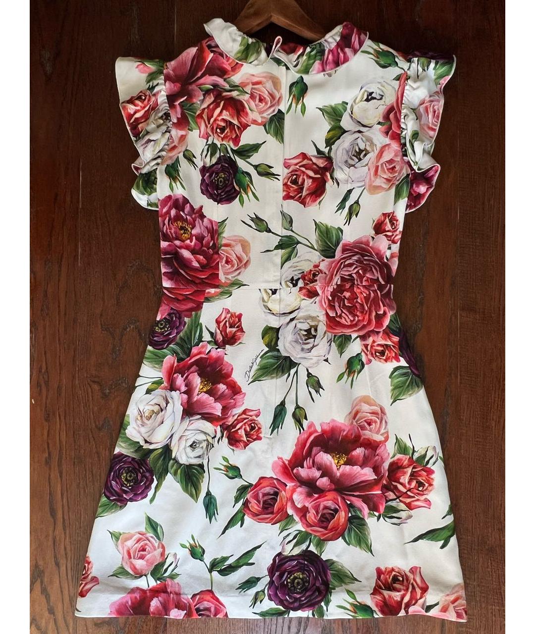 DOLCE&GABBANA Коралловое шелковое коктейльное платье, фото 2