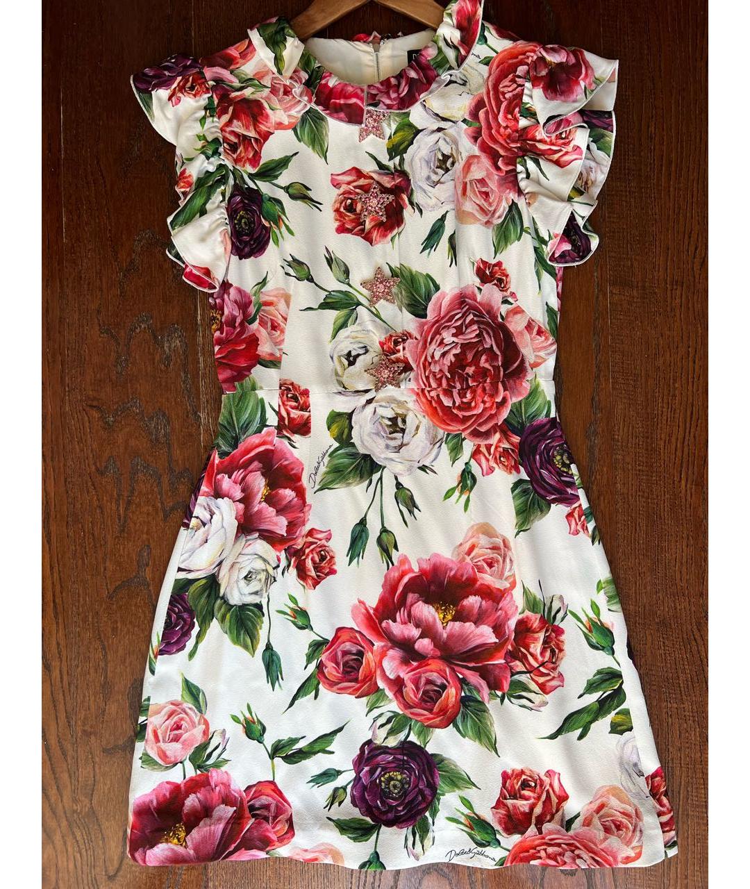 DOLCE&GABBANA Коралловое шелковое коктейльное платье, фото 9