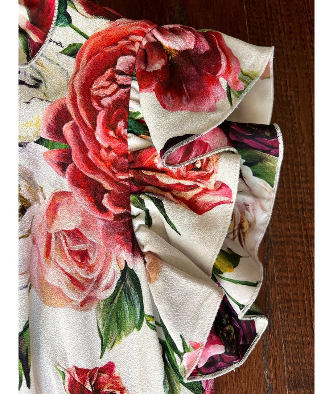 DOLCE&GABBANA Коралловое шелковое коктейльное платье, фото 5