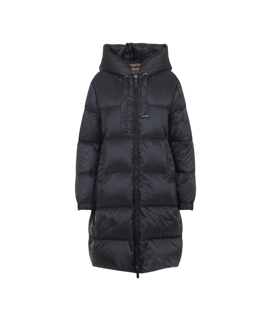 MAX MARA Антрацитовый полиэстеровый пуховик, фото 1