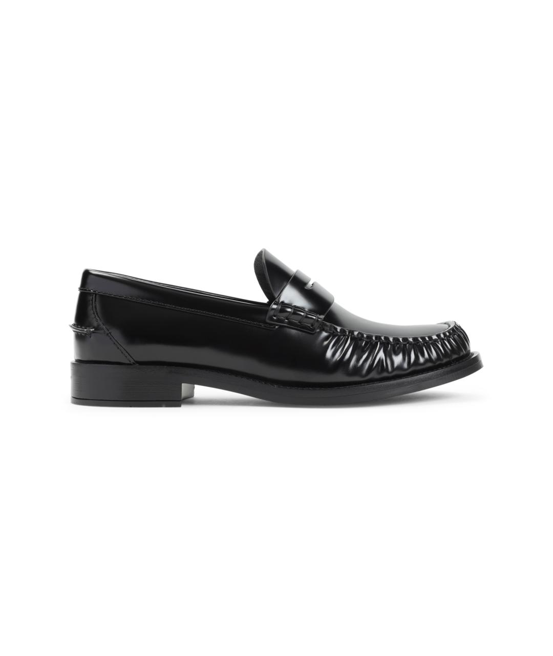 PRADA Черные кожаные лоферы, фото 1