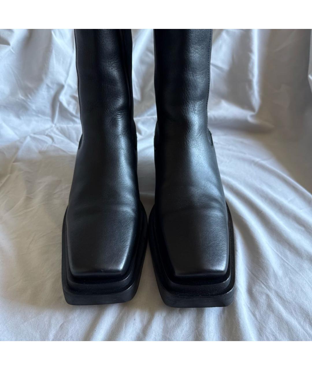 BOTTEGA VENETA Черные кожаные ботильоны, фото 5