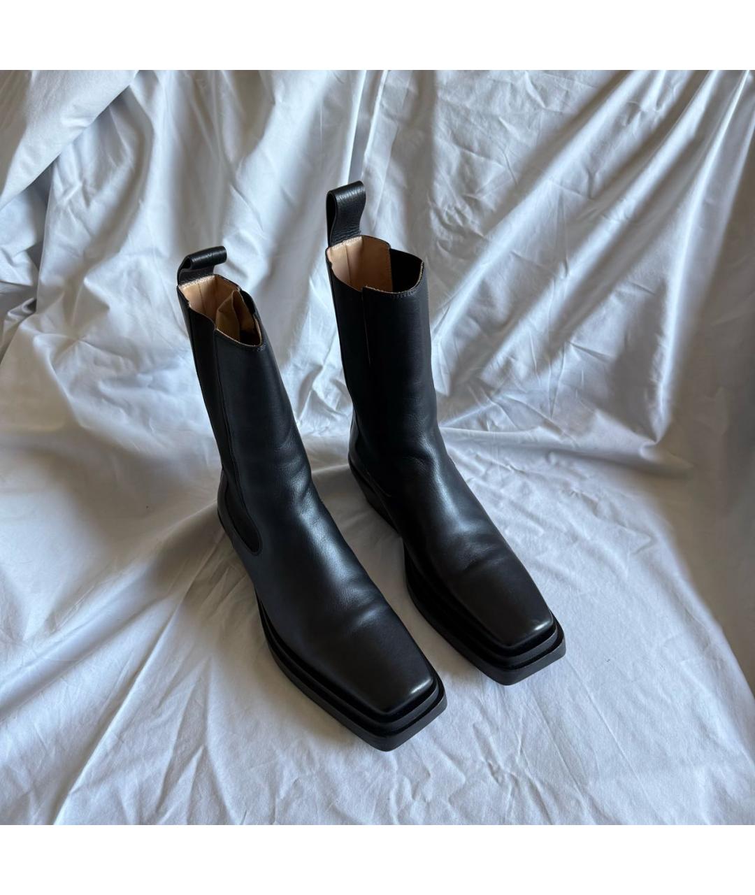 BOTTEGA VENETA Черные кожаные ботильоны, фото 6