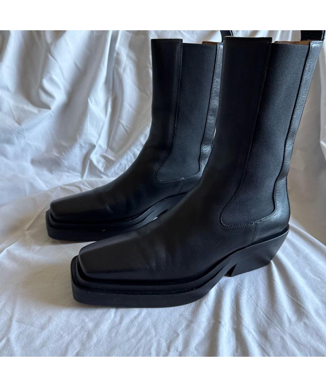 BOTTEGA VENETA Черные кожаные ботильоны, фото 8