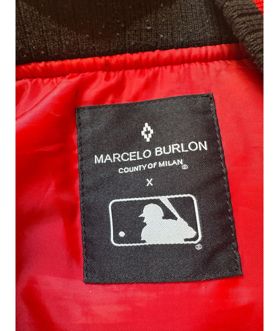 MARCELO BURLON Красная полиамидовая куртка, фото 4