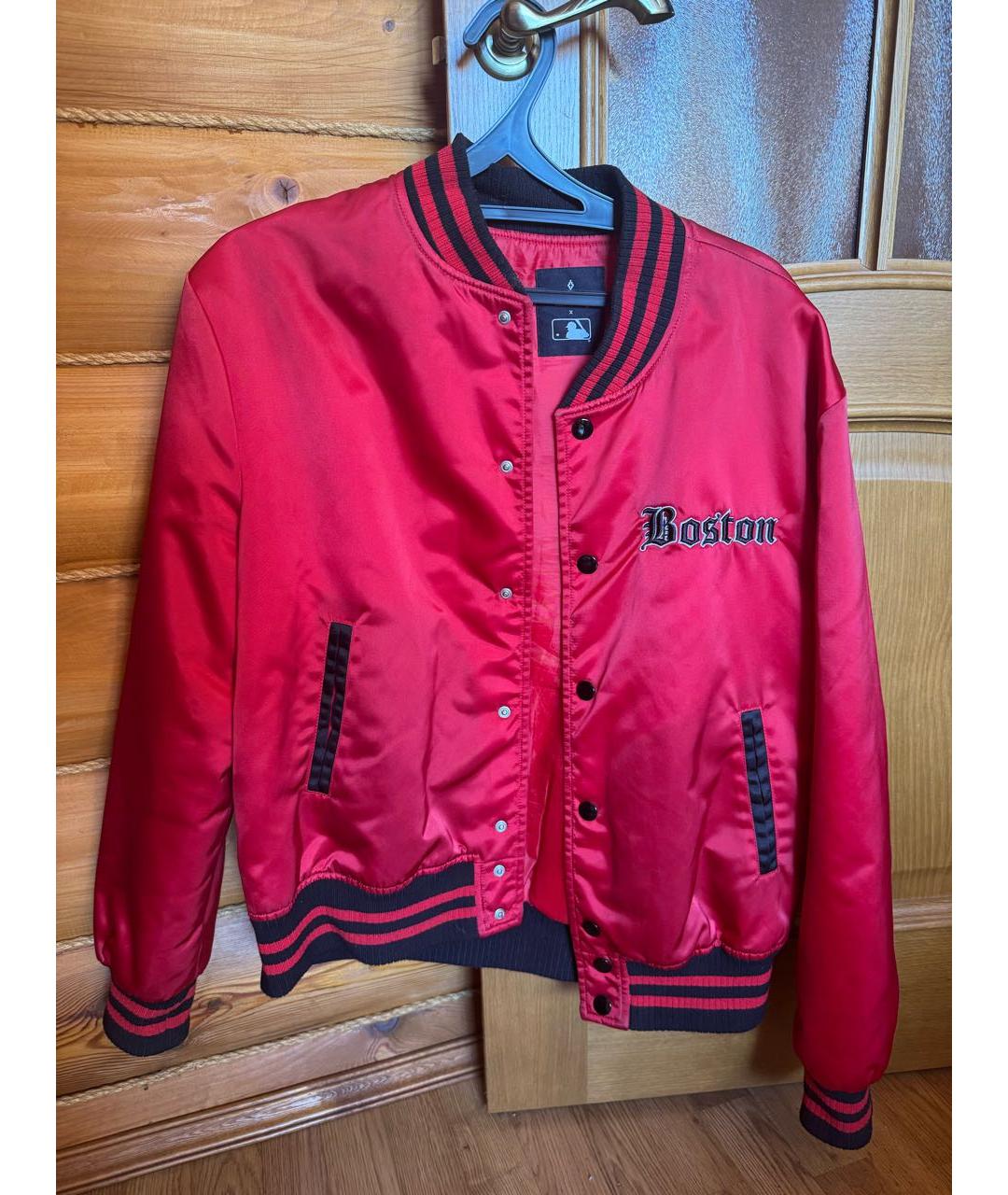 MARCELO BURLON Красная полиамидовая куртка, фото 6