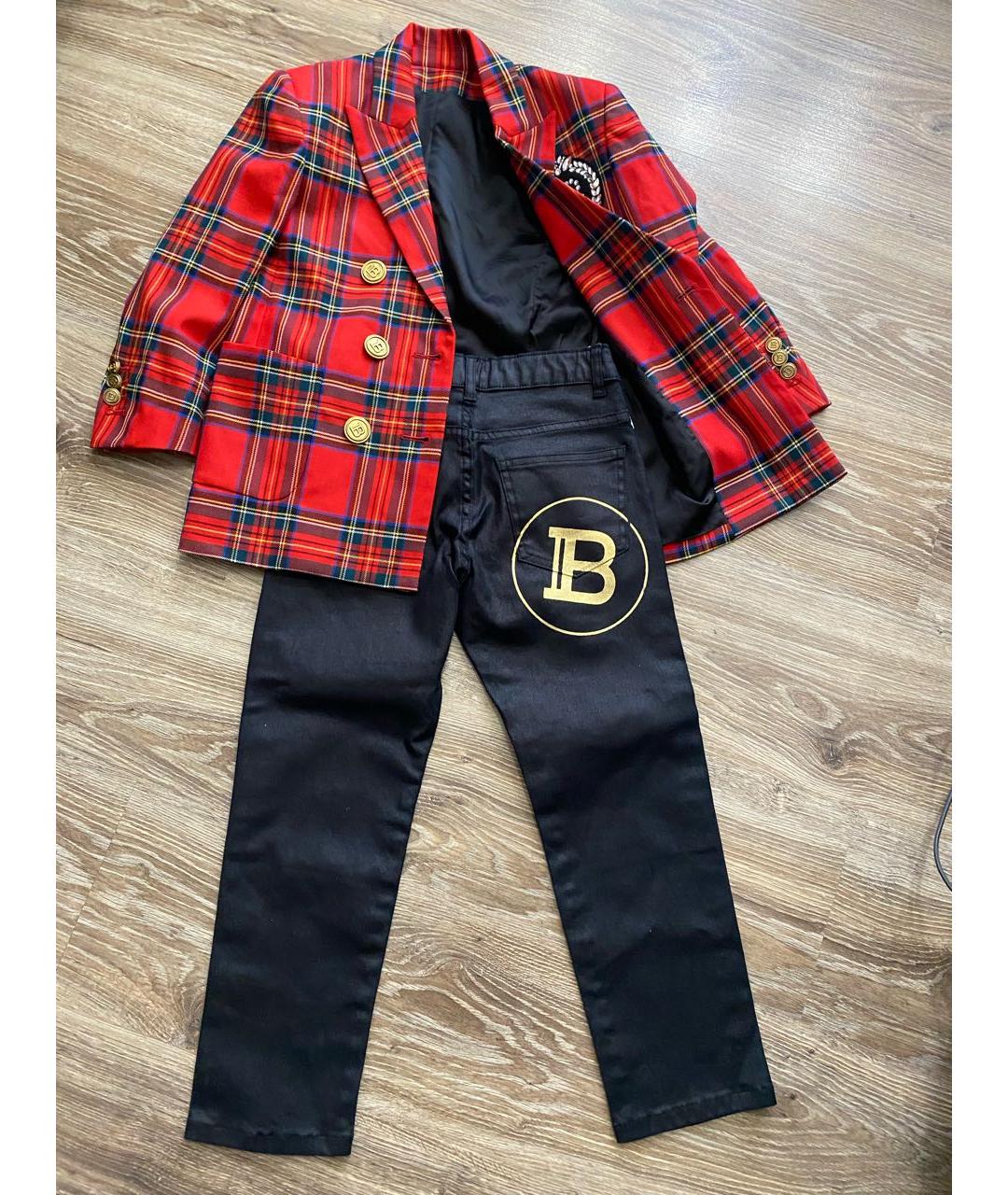 BALMAIN KIDS Черные хлопковые детские джинсы, фото 8