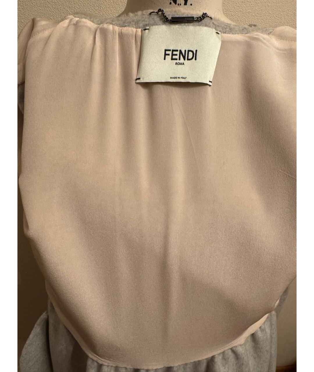 FENDI Белое кашемировое пальто, фото 6