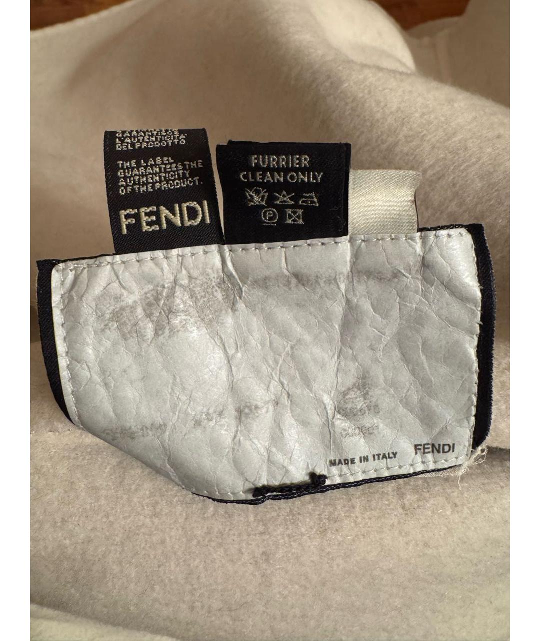 FENDI Белое кашемировое пальто, фото 7