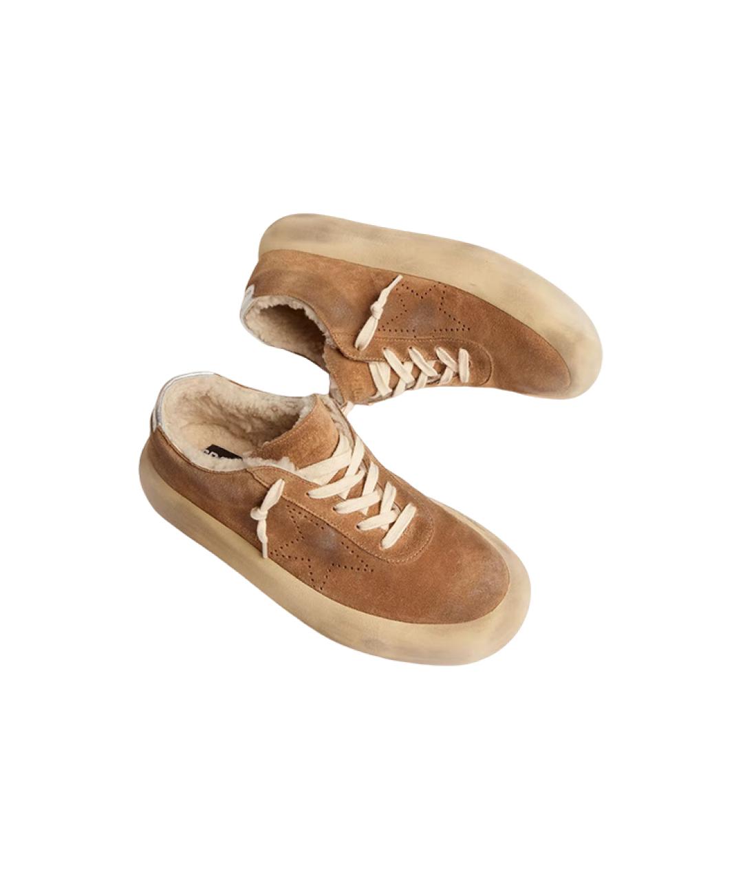 GOLDEN GOOSE DELUXE BRAND Коричневые низкие кроссовки / кеды, фото 3