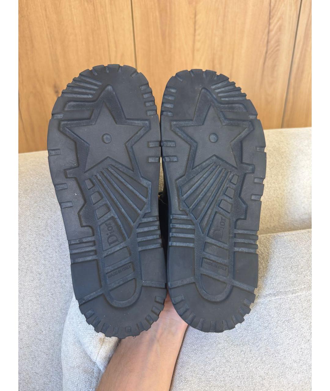 CHRISTIAN DIOR Черные кожаные сандалии, фото 5