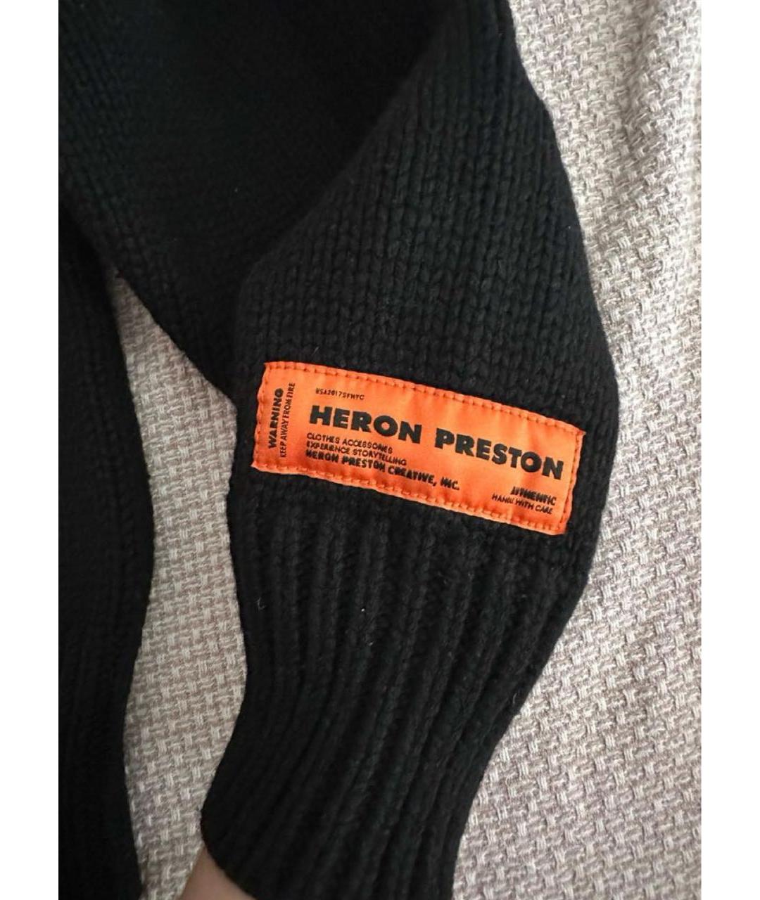HERON PRESTON Черный шерстяной джемпер / свитер, фото 3