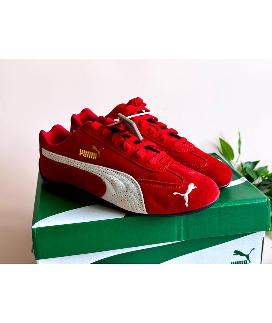 PUMA Красные замшевые кроссовки, фото 2