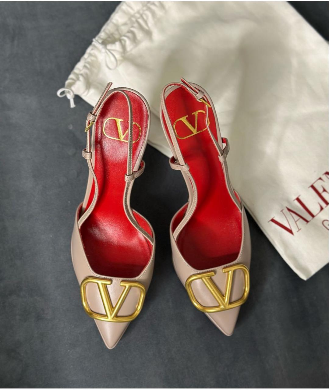 VALENTINO Бежевые кожаные туфли, фото 8