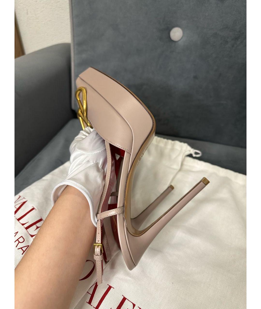 VALENTINO Бежевые кожаные туфли, фото 3