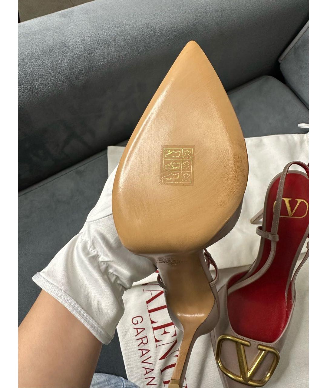 VALENTINO Бежевые кожаные туфли, фото 6