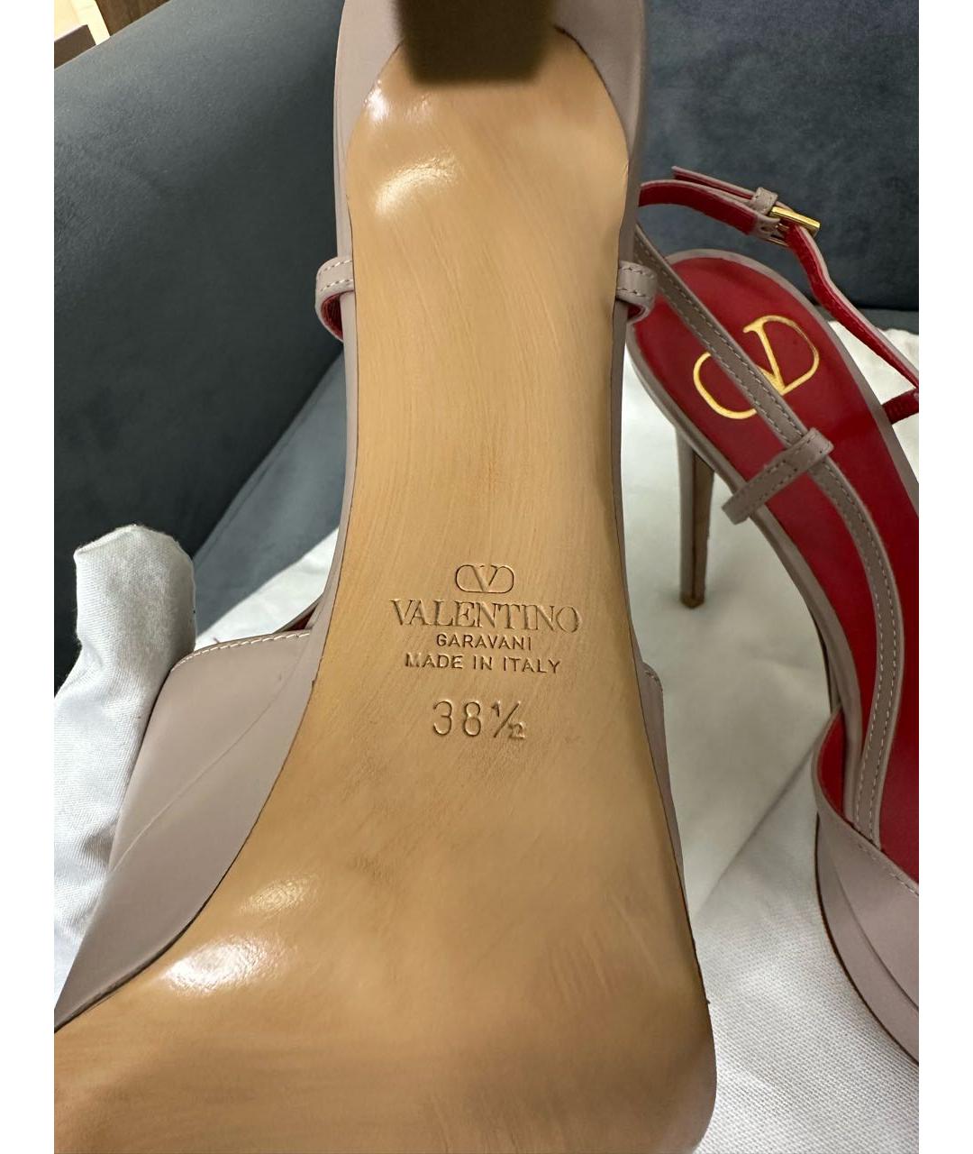 VALENTINO Бежевые кожаные туфли, фото 5