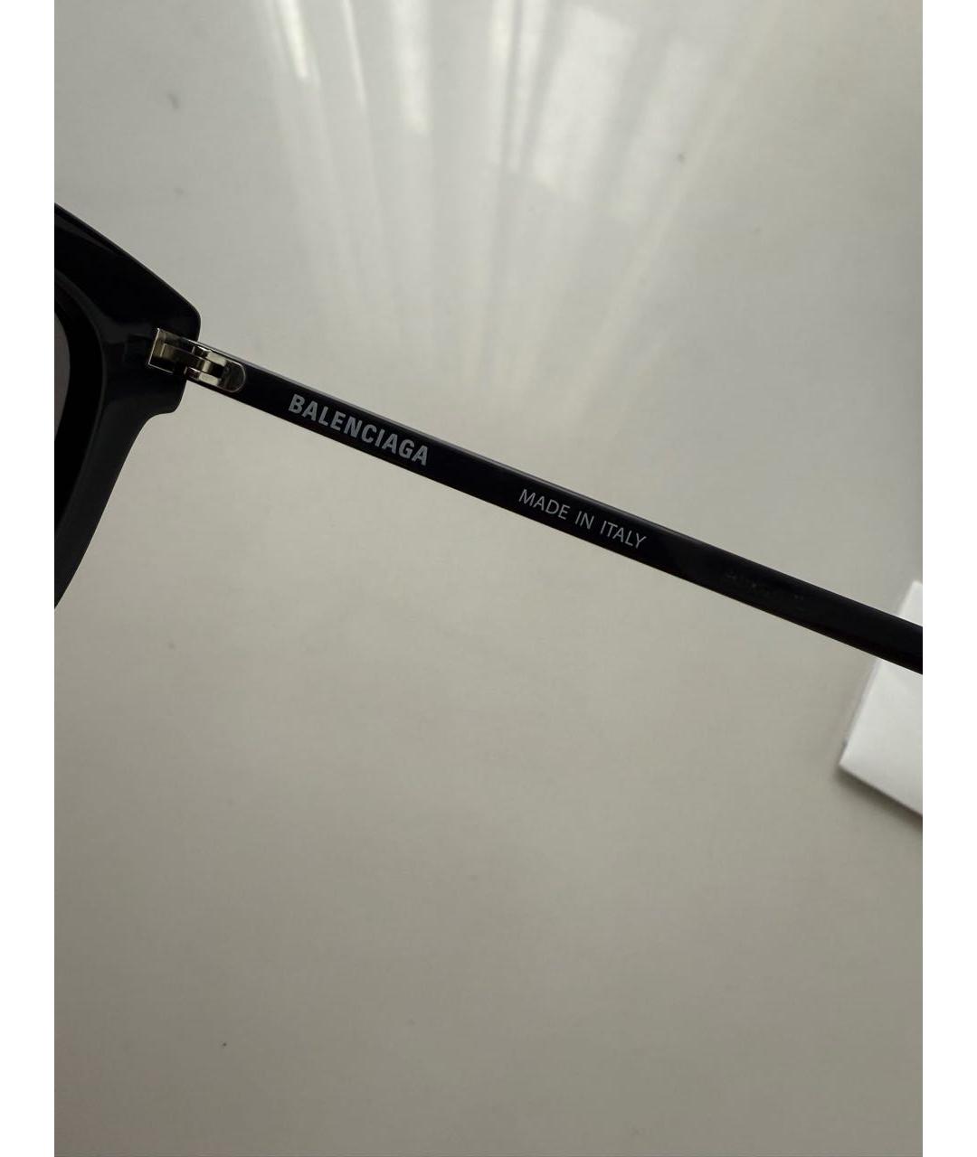 BALENCIAGA Антрацитовые пластиковые солнцезащитные очки, фото 6