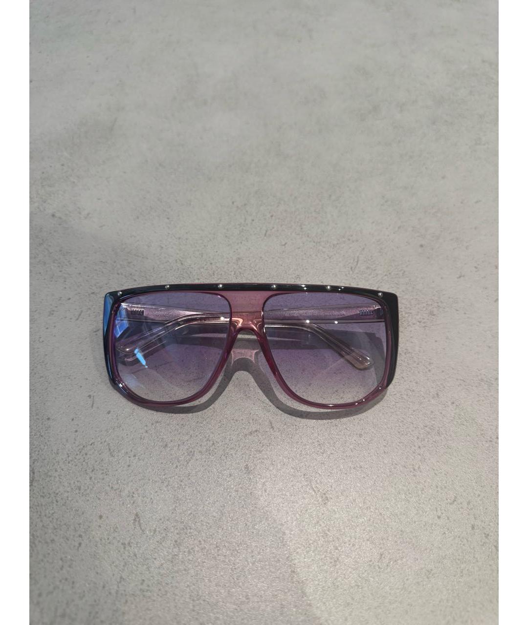 GUCCI Фиолетовые пластиковые солнцезащитные очки, фото 5
