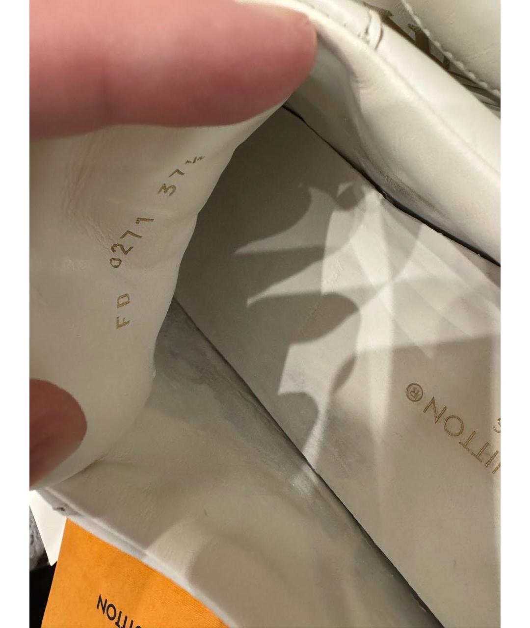 LOUIS VUITTON Белые кожаные кеды, фото 8