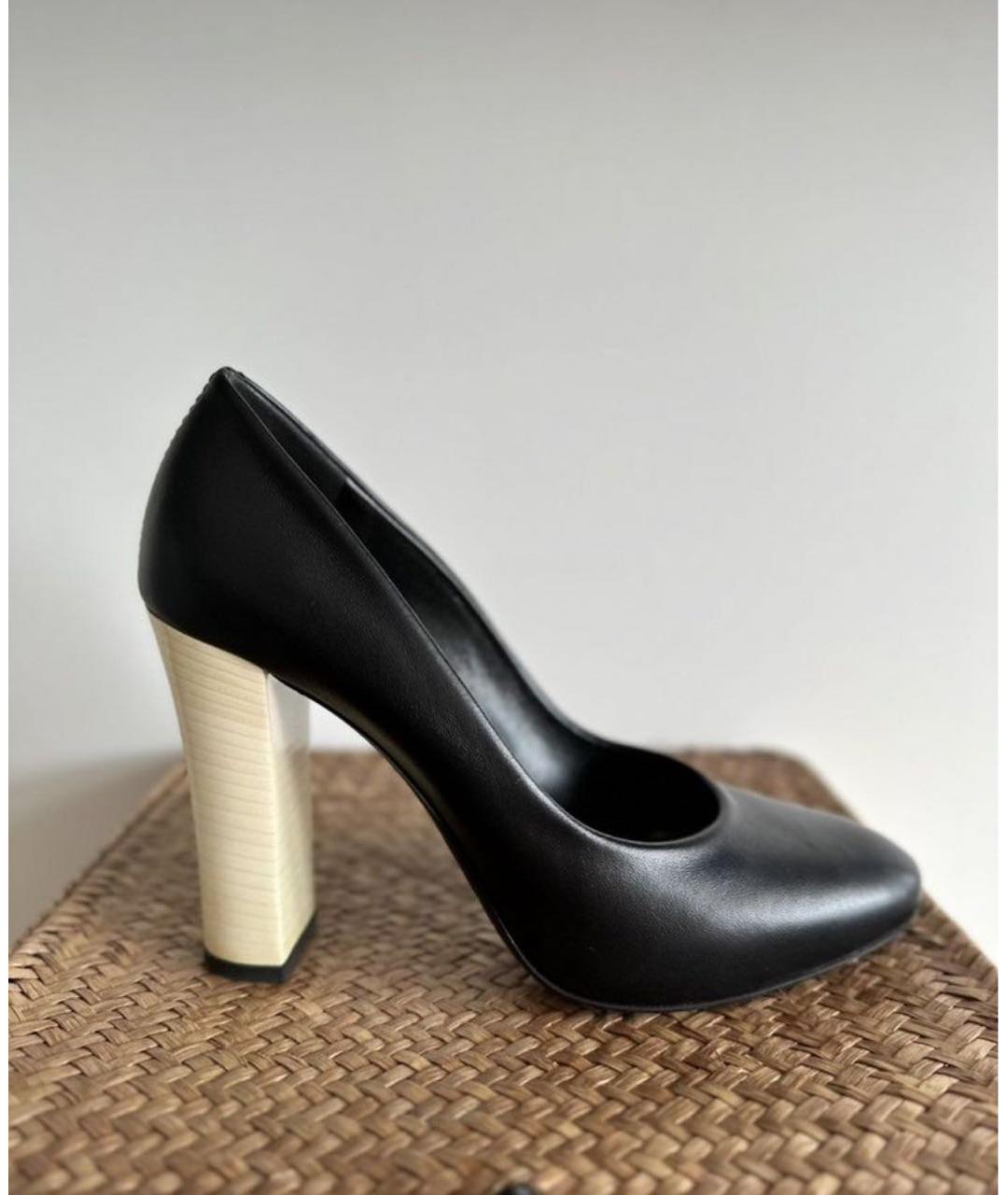 LANVIN Черные кожаные туфли, фото 5