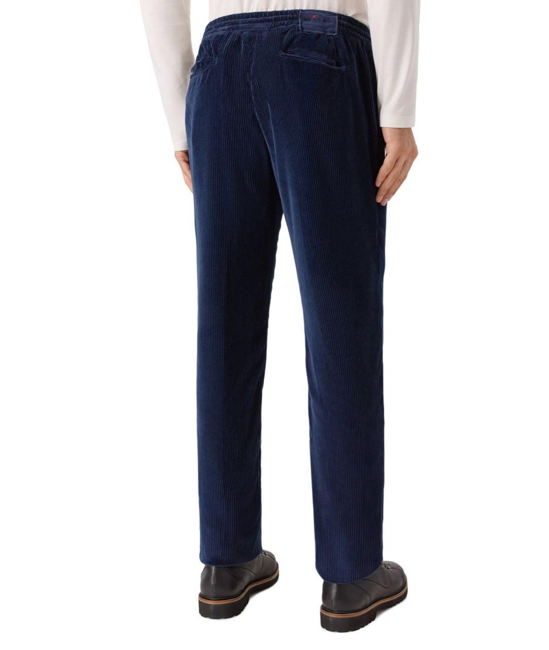 KITON Темно-синие хлопковые повседневные брюки, фото 4