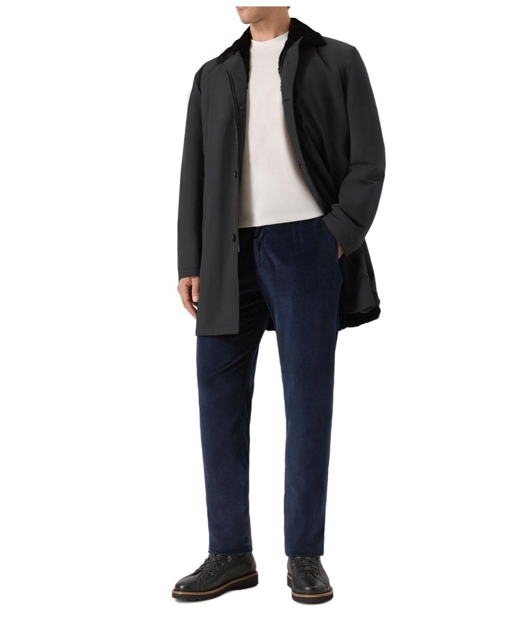 KITON Темно-синие хлопковые повседневные брюки, фото 2