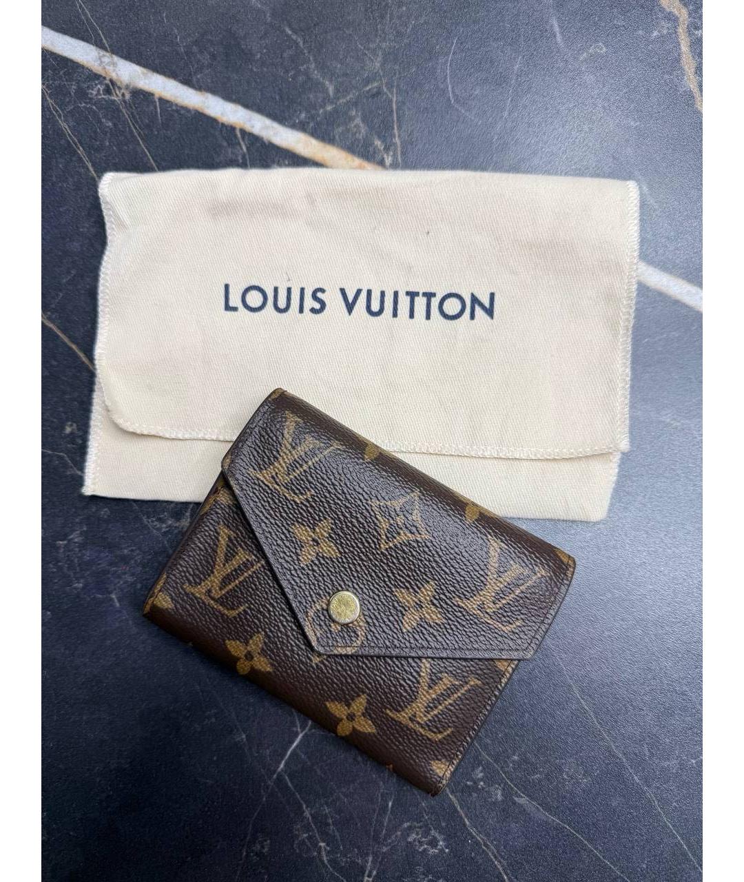 LOUIS VUITTON Коричневый кошелек, фото 4