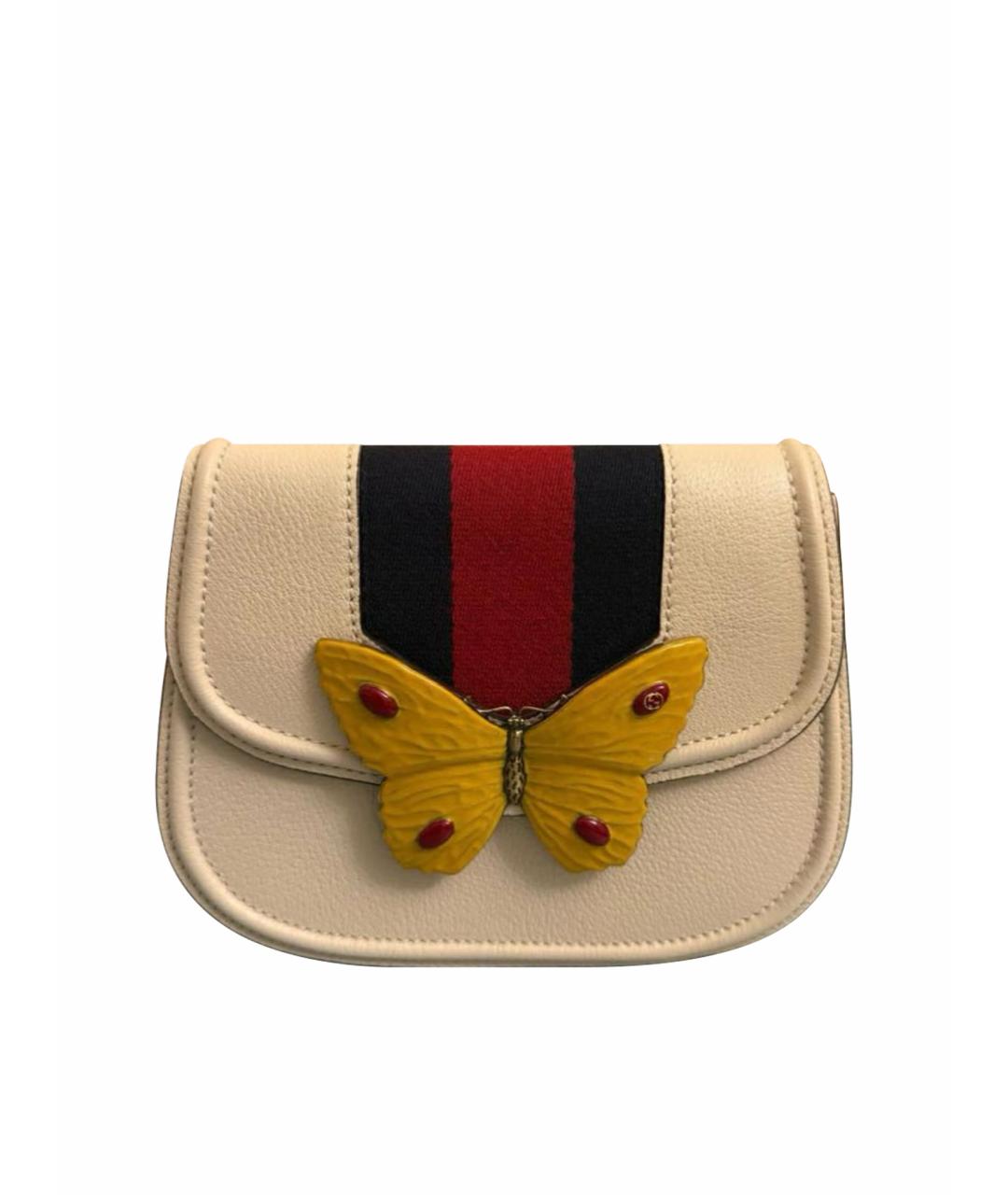 GUCCI Белая кожаная сумка через плечо, фото 1