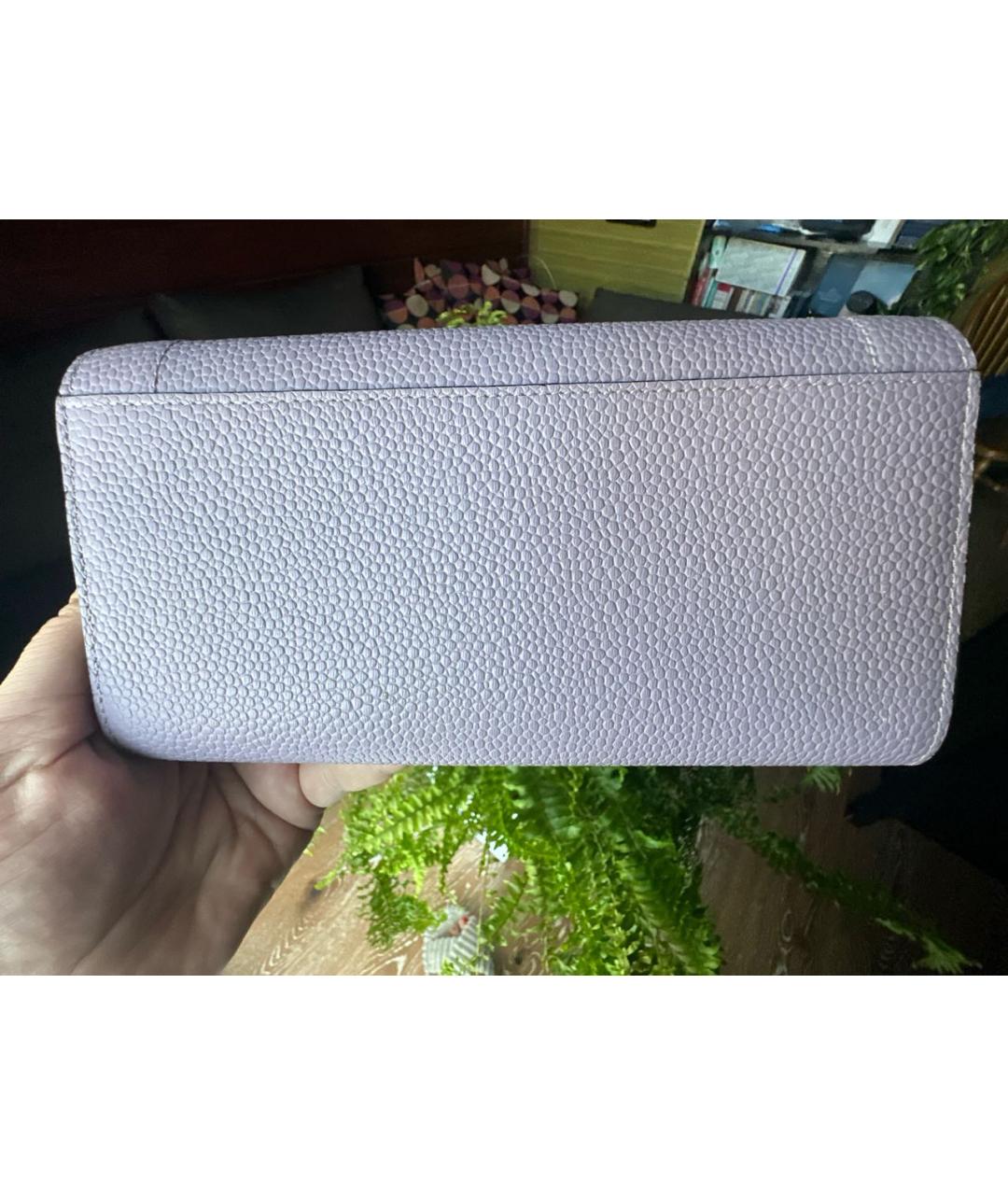 LANCEL Фиолетовый кожаный кошелек, фото 4