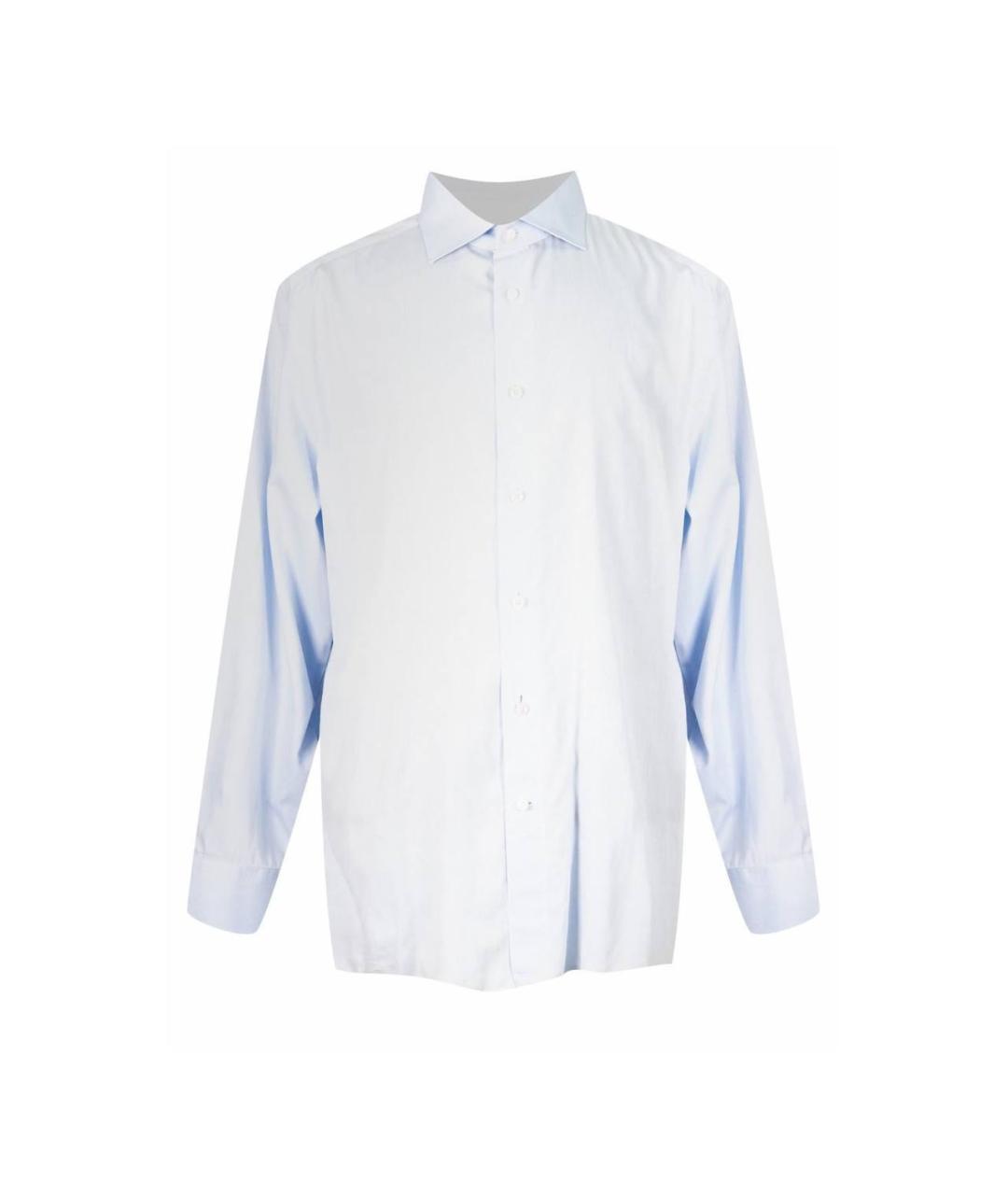 ERMENEGILDO ZEGNA XXX Голубая хлопковая классическая рубашка, фото 1