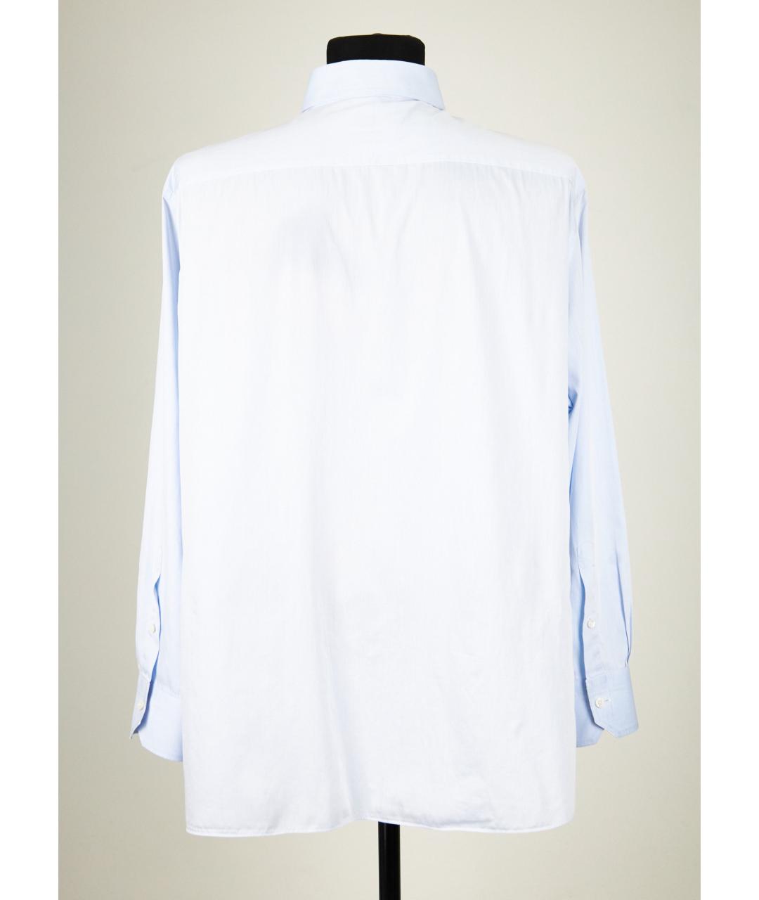 ERMENEGILDO ZEGNA XXX Голубая хлопковая классическая рубашка, фото 2