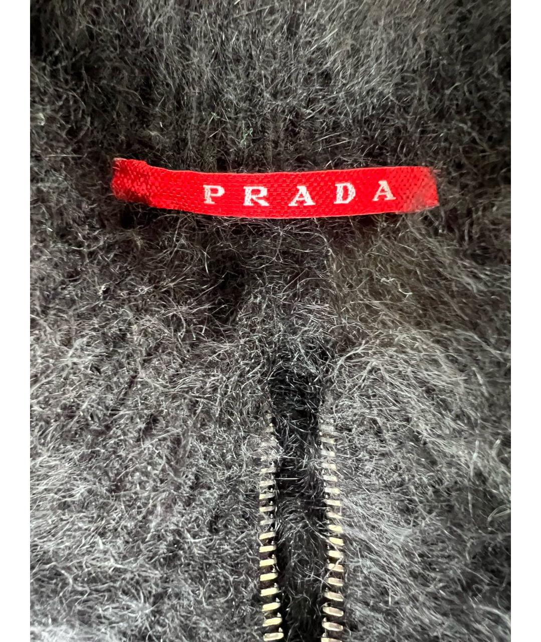 PRADA Черный шерстяной кардиган, фото 4