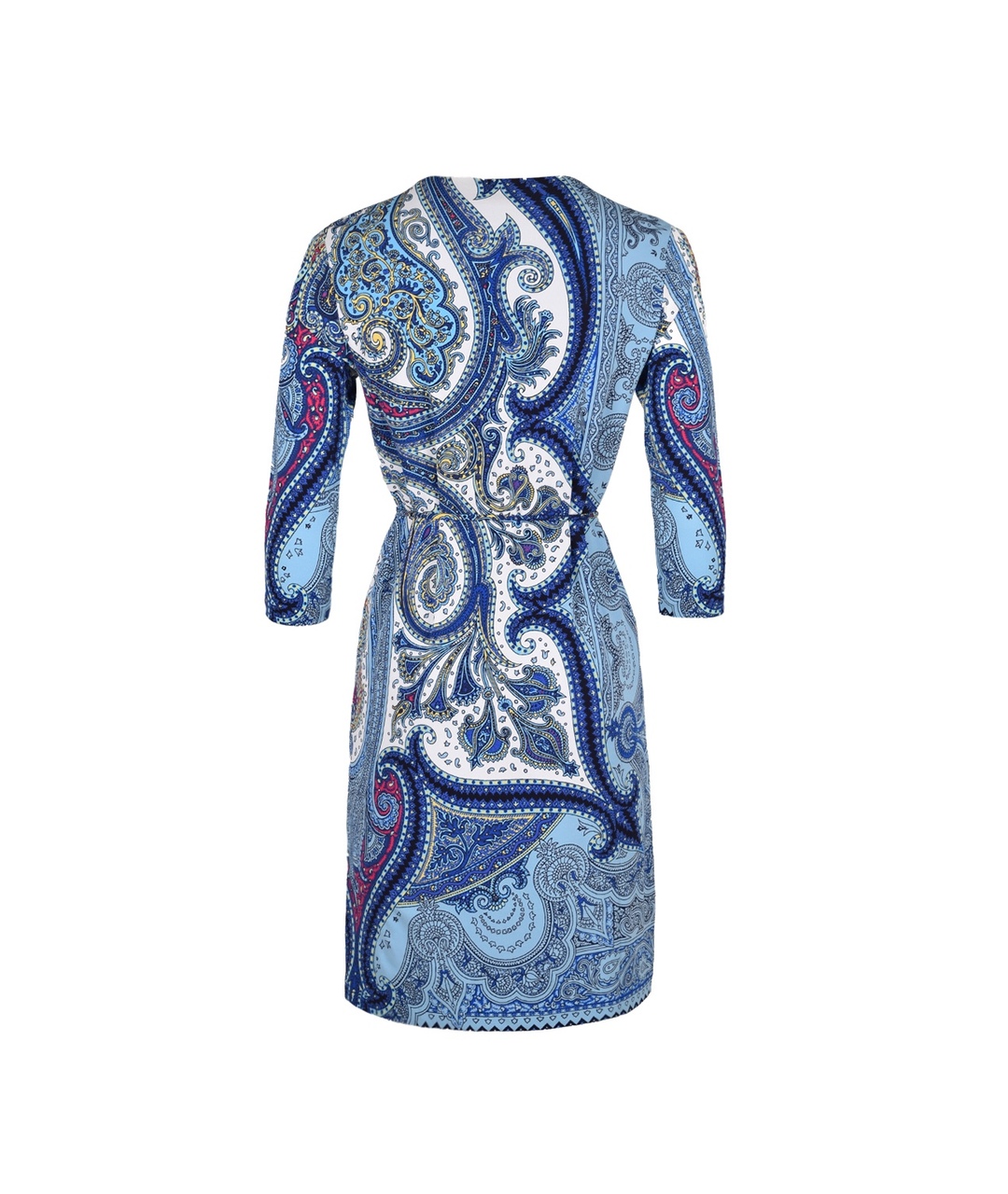 ETRO Голубое вискозное повседневное платье, фото 2