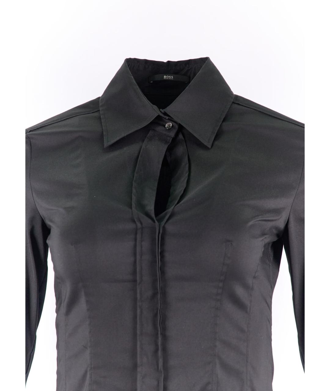 HUGO BOSS Черная хлопковая рубашка, фото 4