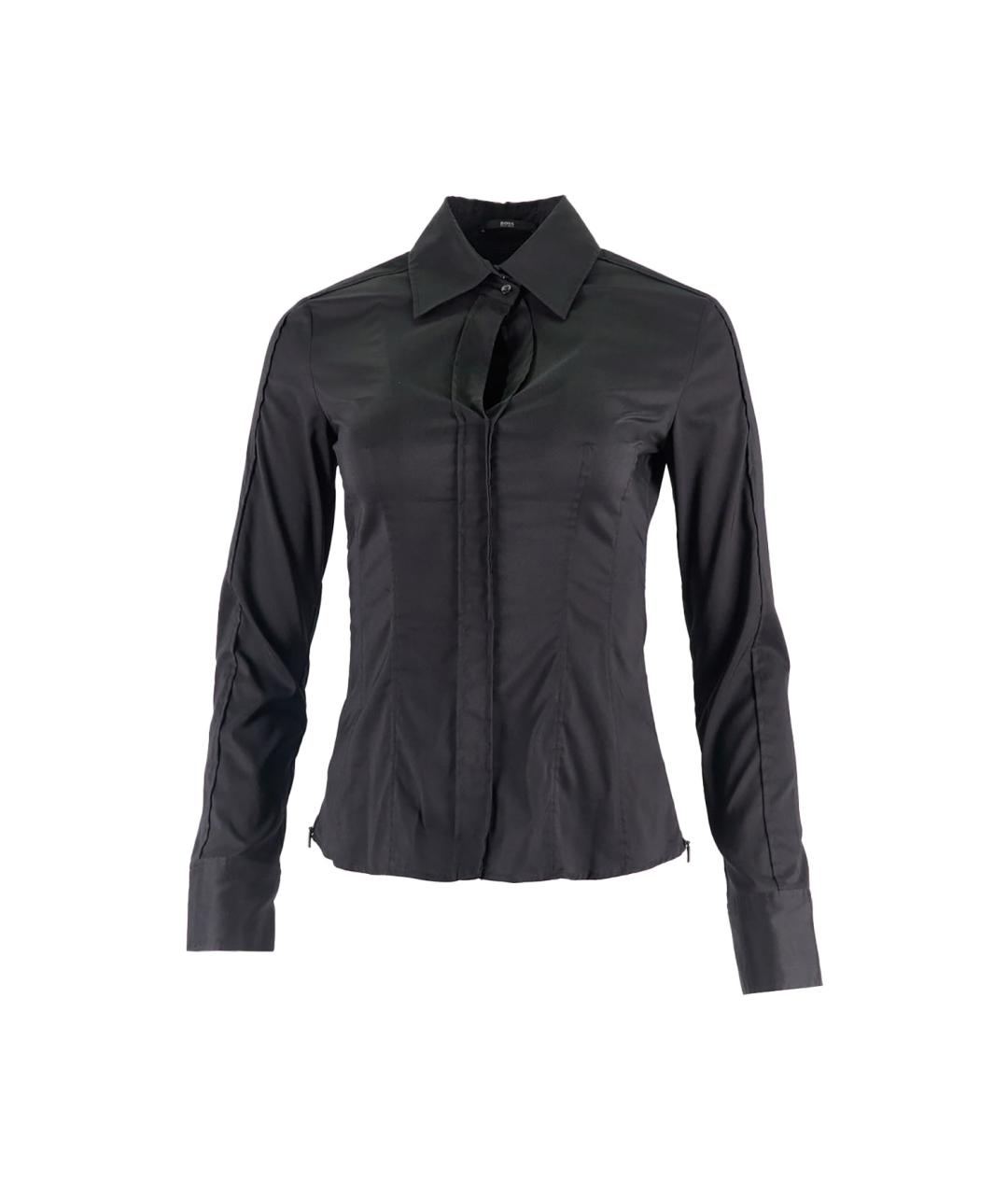HUGO BOSS Черная хлопковая рубашка, фото 1