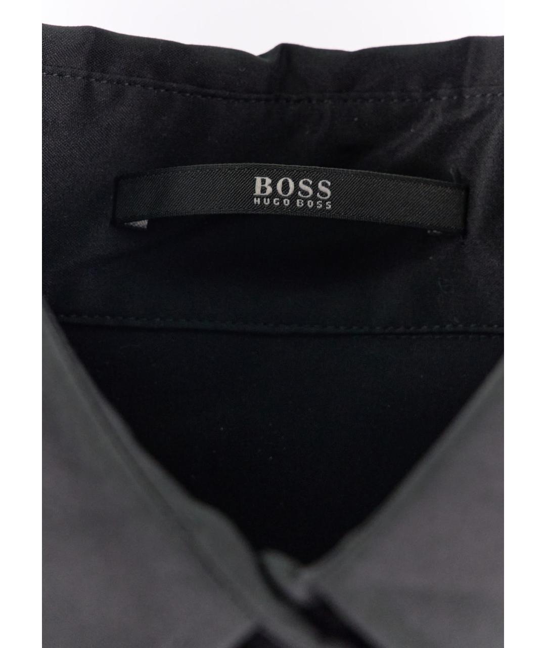 HUGO BOSS Черная хлопковая рубашка, фото 3