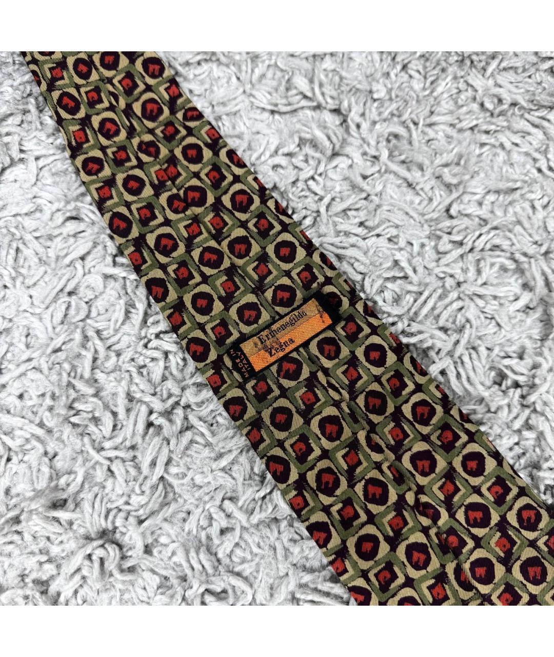ERMENEGILDO ZEGNA XXX Мульти шелковый галстук, фото 2