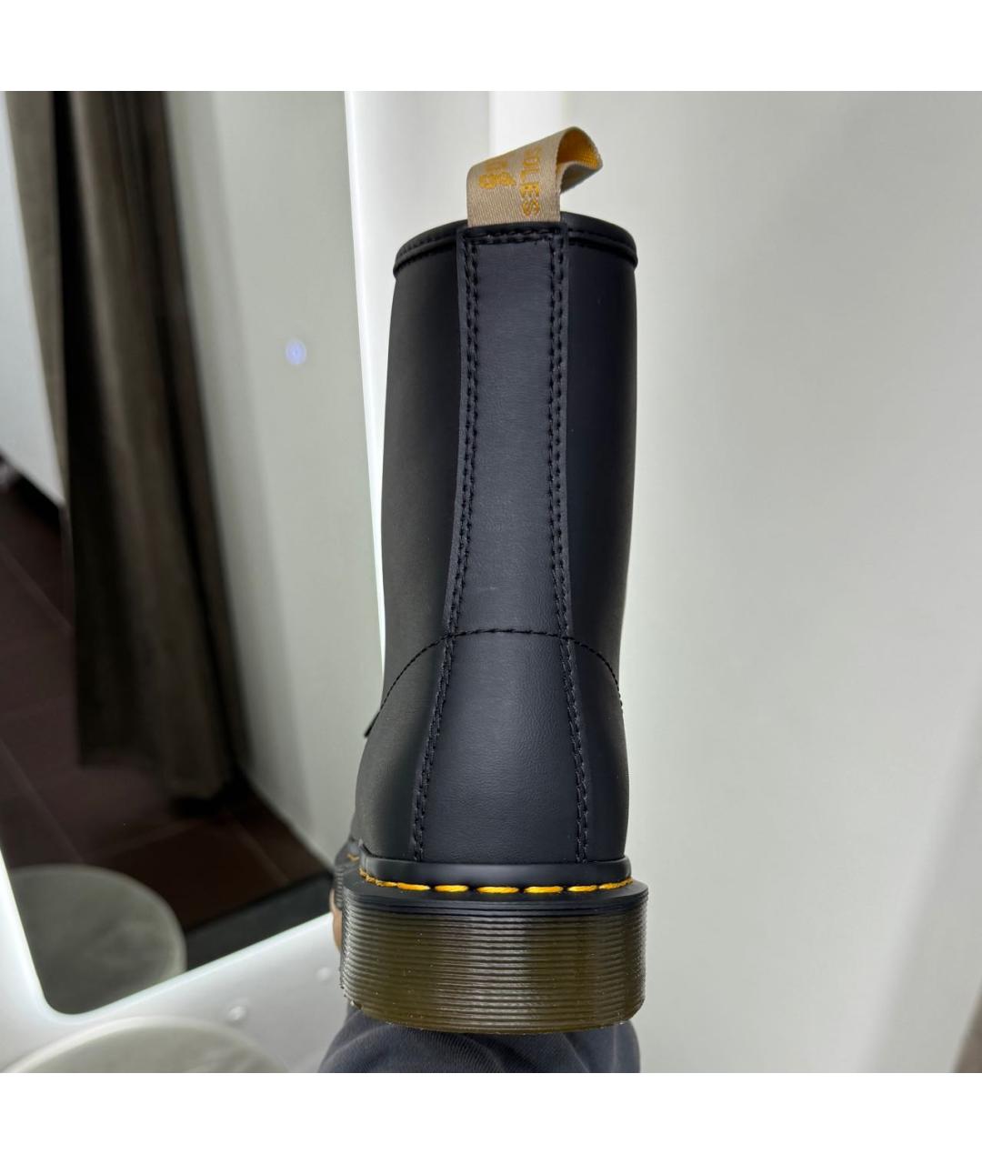 DR. MARTENS Черные высокие ботинки из искусственной кожи, фото 6