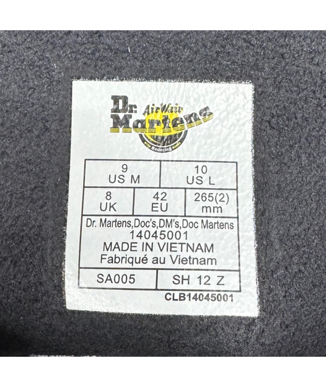 DR. MARTENS Черные высокие ботинки из искусственной кожи, фото 8