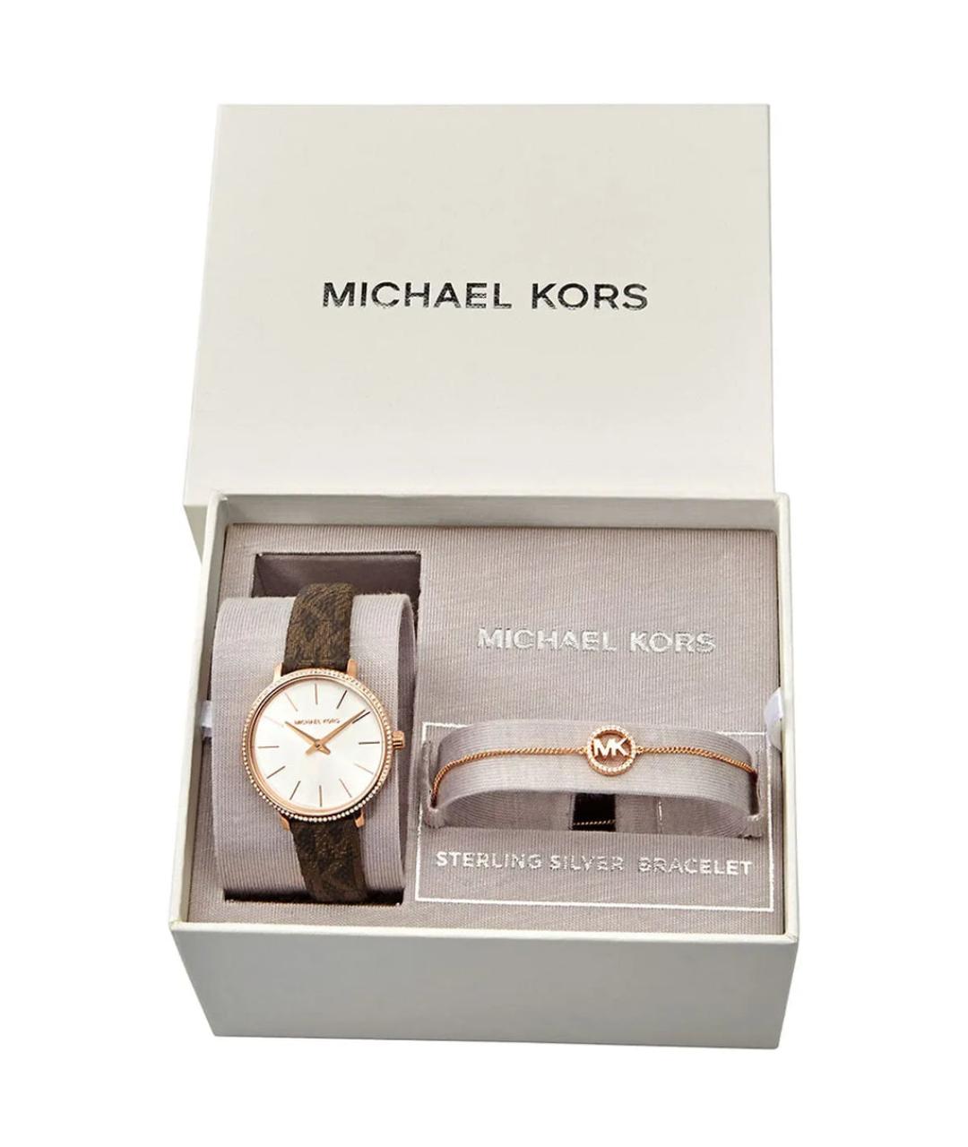 MICHAEL KORS Коричневые металлические часы, фото 5