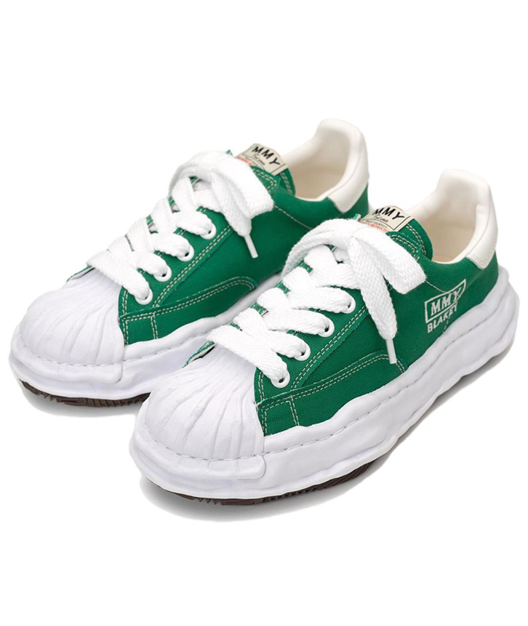 Mihara Yasuhiro Зеленые текстильные кроссовки, фото 3