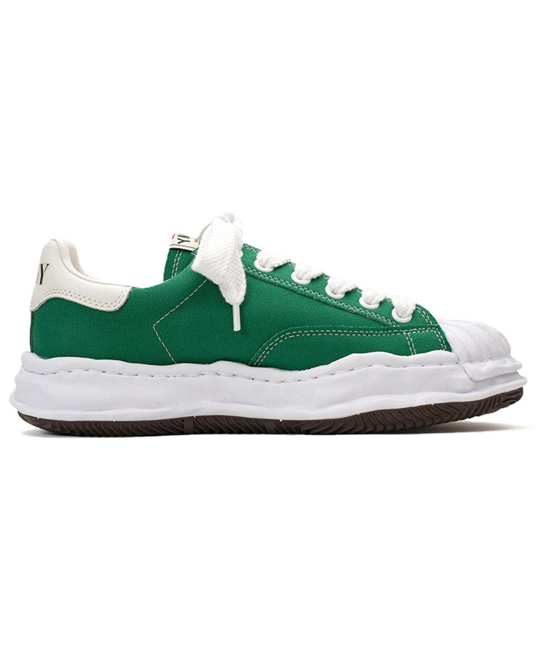 Mihara Yasuhiro Зеленые текстильные кроссовки, фото 1