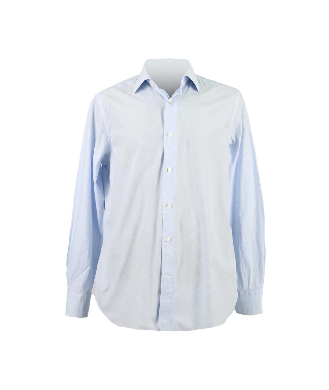 ERMENEGILDO ZEGNA XXX Голубая хлопковая классическая рубашка, фото 1
