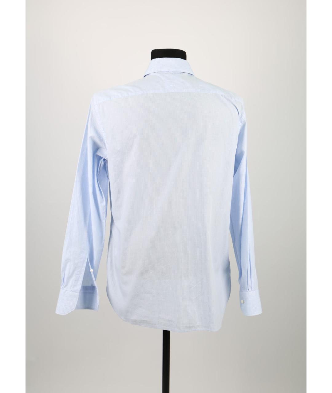 ERMENEGILDO ZEGNA XXX Голубая хлопковая классическая рубашка, фото 2
