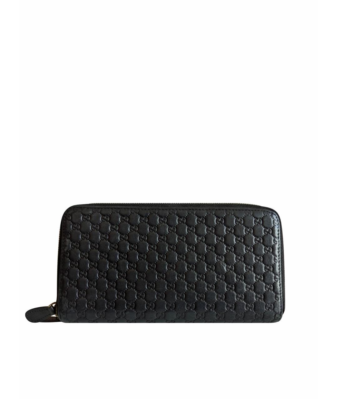 GUCCI Черный кожаный кошелек, фото 1