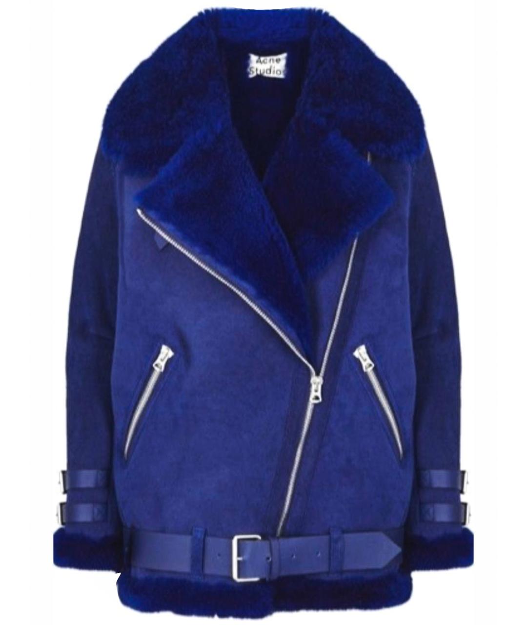 ACNE STUDIOS Синяя замшевая дубленка, фото 1