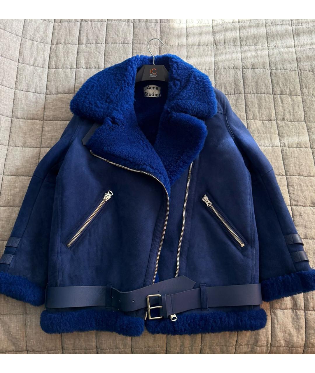 ACNE STUDIOS Синяя замшевая дубленка, фото 5