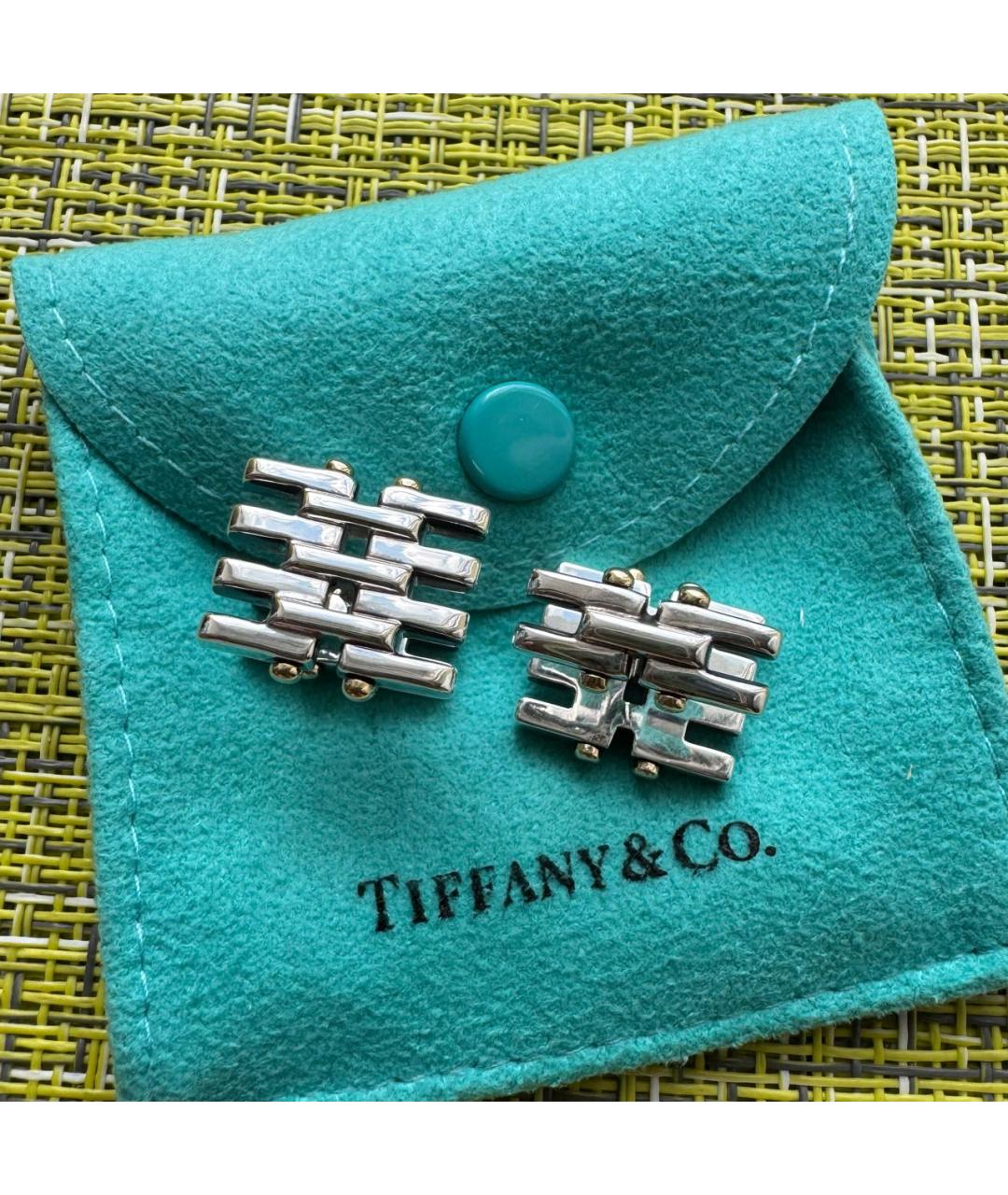 TIFFANY&CO Серебряные серебряные запонки, фото 3